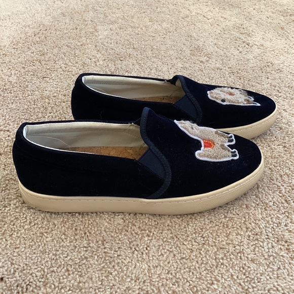 10% Off Host Pick Sunday Soludos Velvet Llama Sneaker - Navy Size 9 - Picture 7 of 10